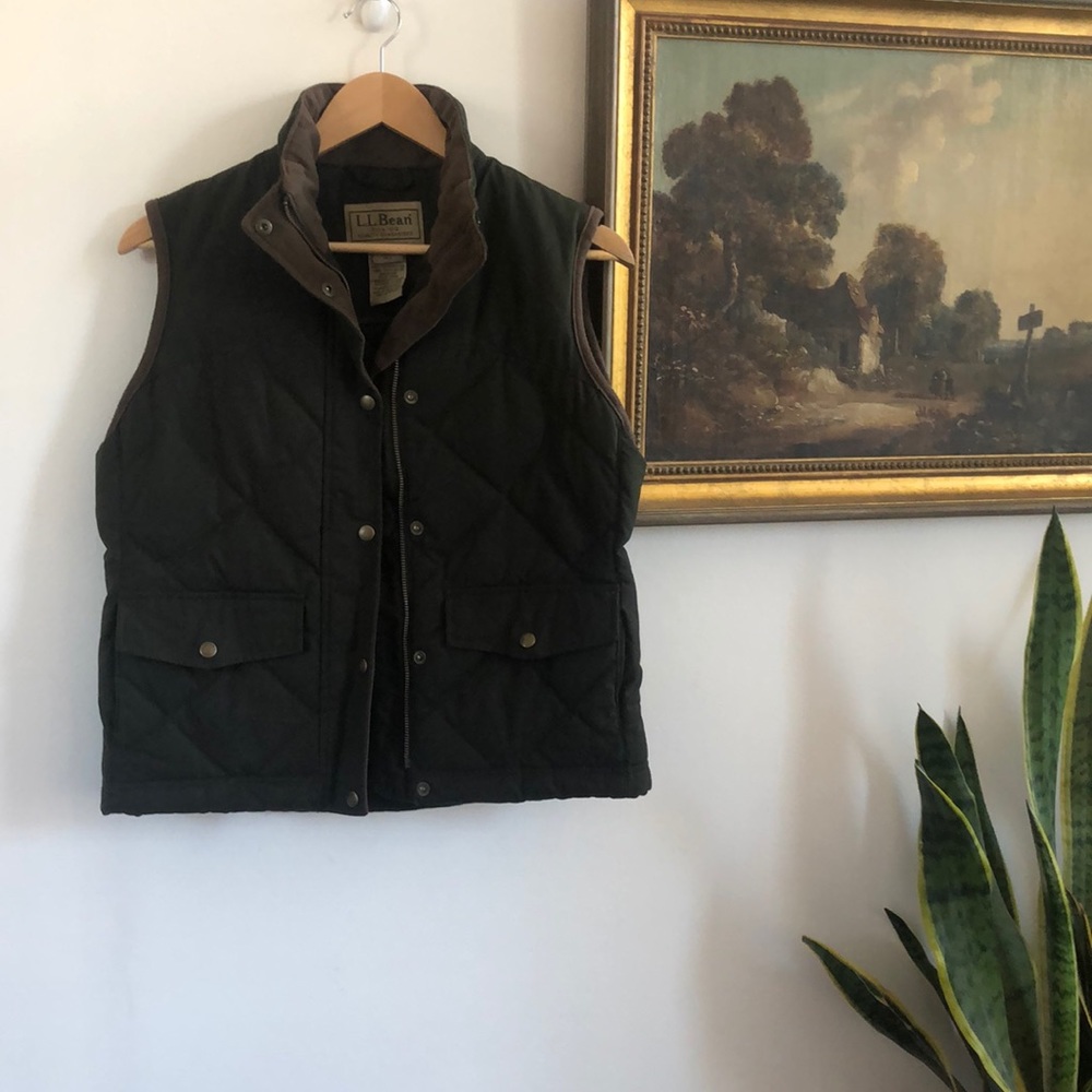 LL Bean Quilted Down Vest